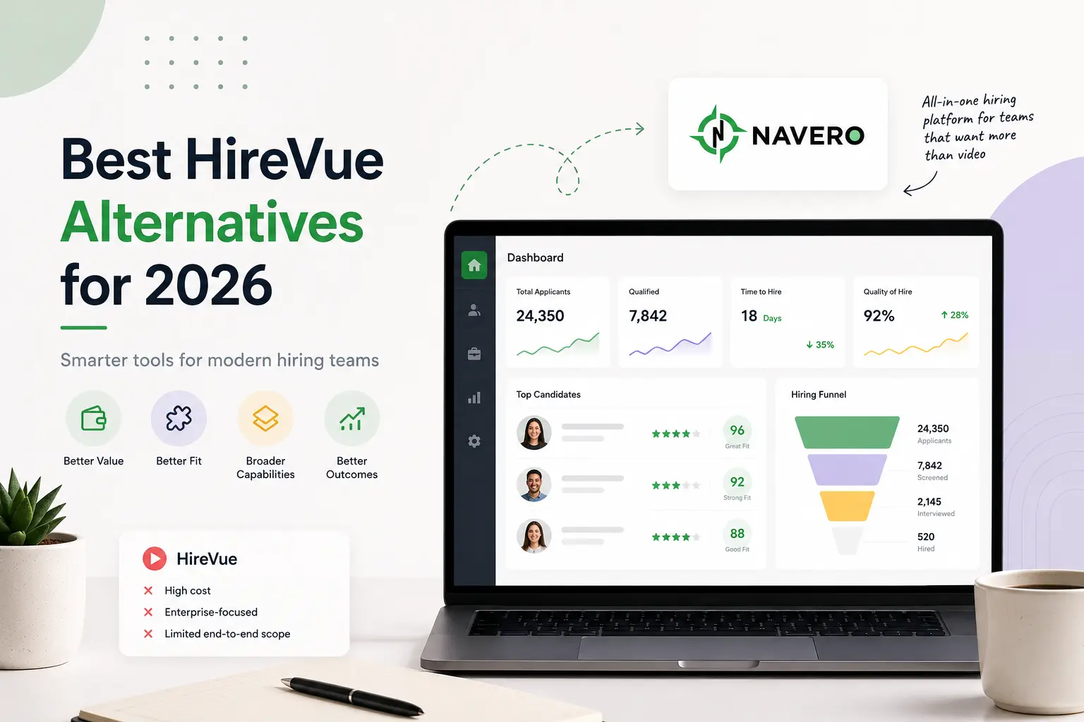 The 8 Best HireVue Alternatives for 2026 (All-in-One and More Affordable)