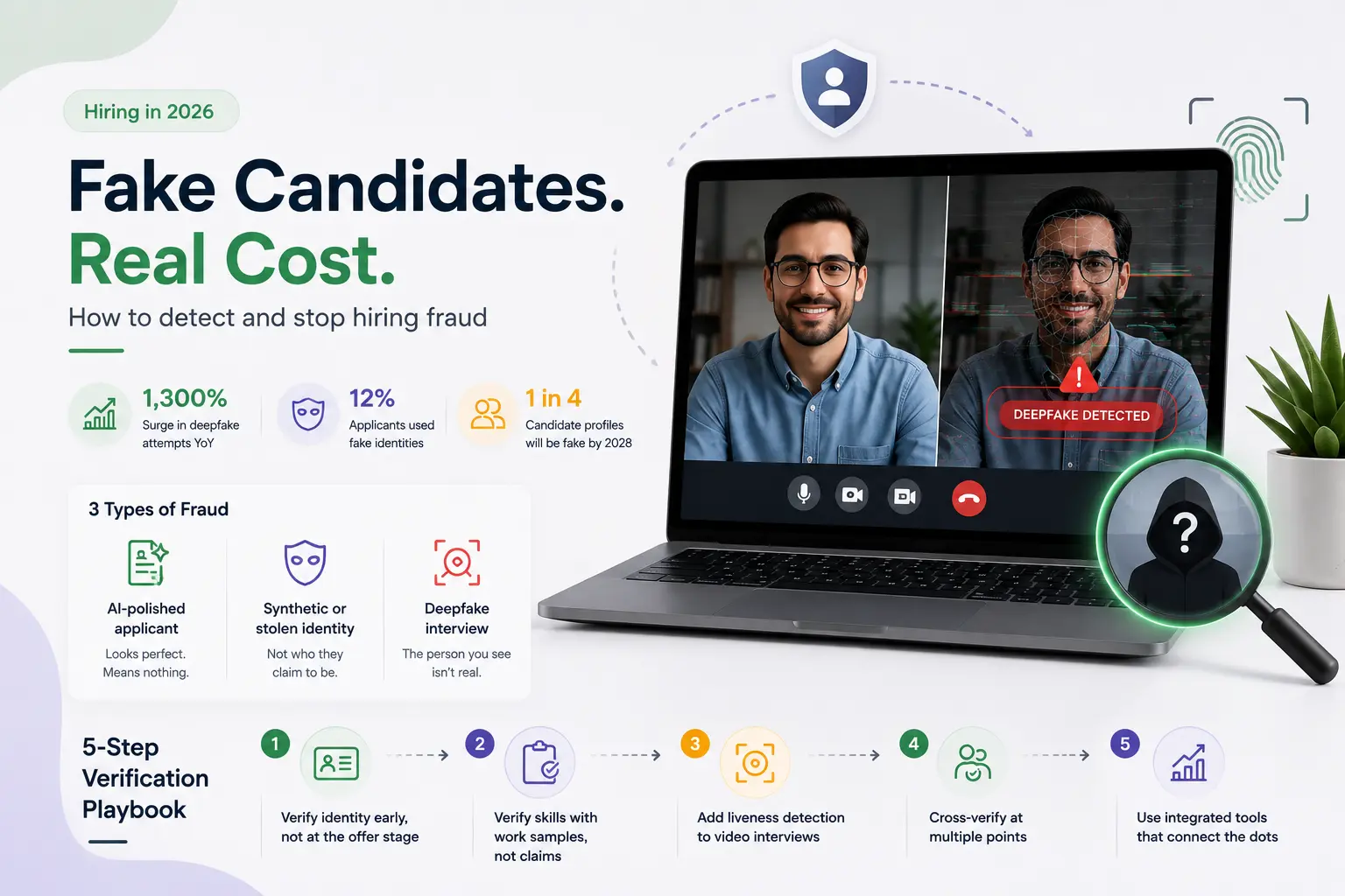 How to Spot Fake and Deepfake Candidates in 2026: A Hiring Verification Playbook