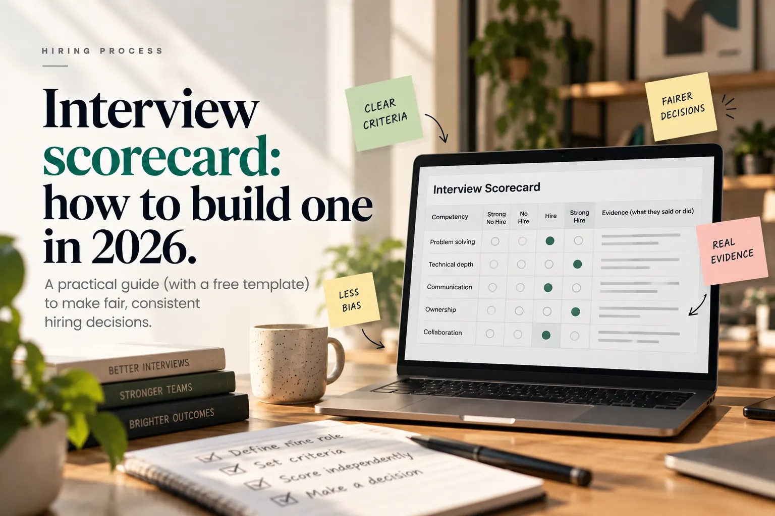 Interview Scorecard: How to Build One in 2026 (With a Free Template)